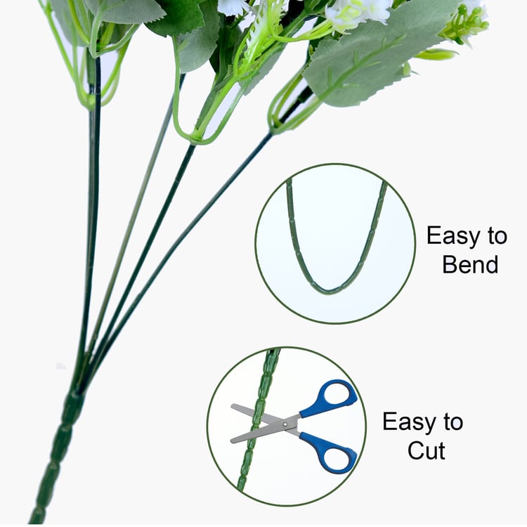 HOMESAKE Set of 2 Artificial Carnation Flower Sticks - 30.4cm