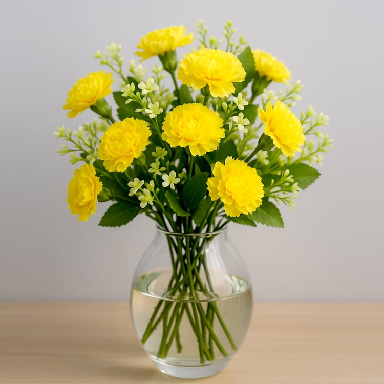 HOMESAKE Set of 2 Artificial Carnation Flower Sticks - 30.4cm