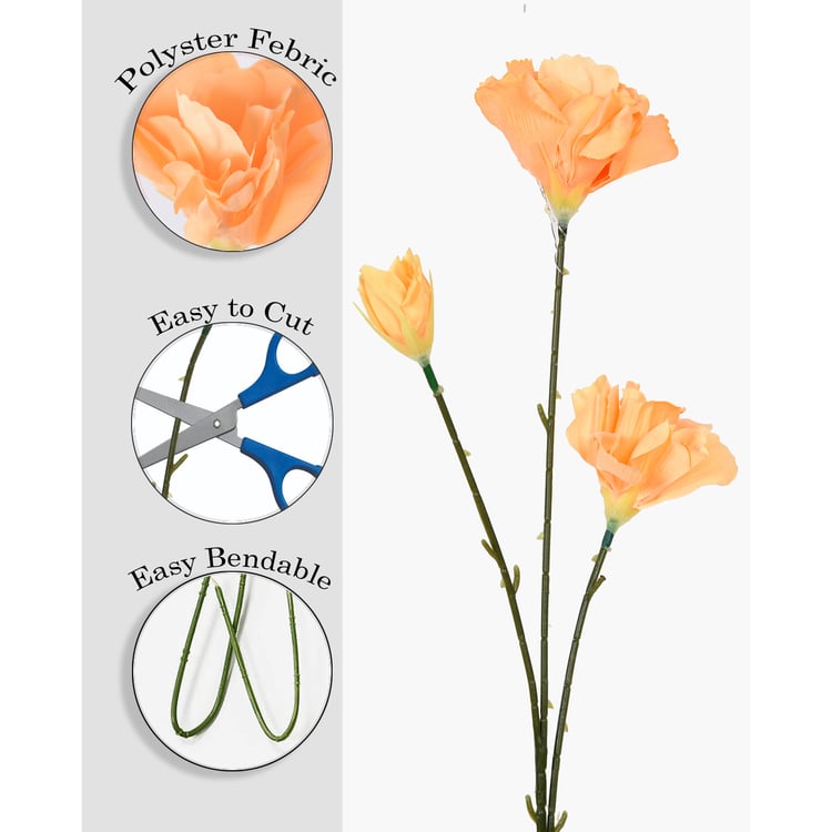 HOMESAKE Set of 2 Artificial Poppy Flower Sticks - 67.3cm