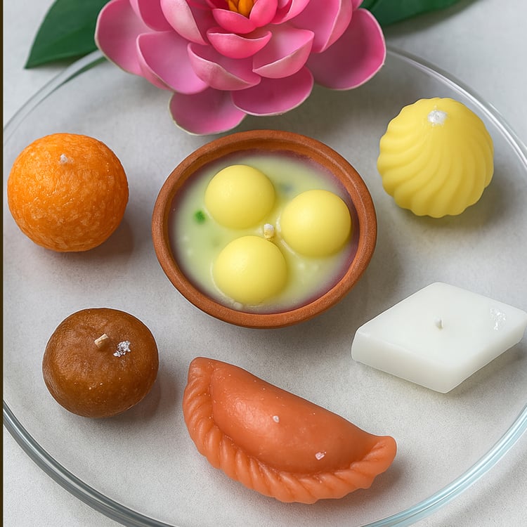 HOMESAKE Set of 12 Scented Indian Sweet Candles