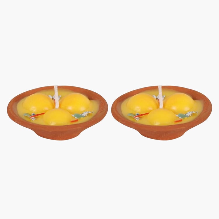 HOMESAKE Set of 2 Scented Rasmalai Candles