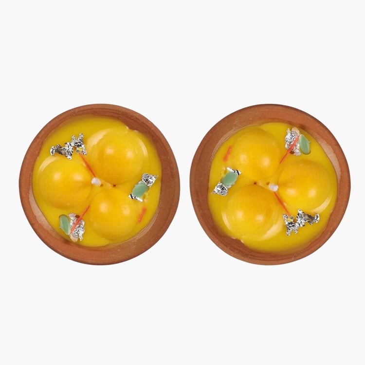 HOMESAKE Set of 2 Scented Rasmalai Candles