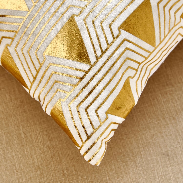 Corsica Diamond Set of 2 Foil Print Cushion Covers - 40x40cm