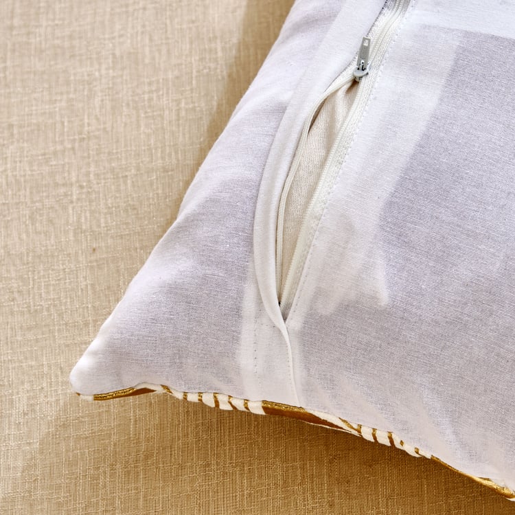 Corsica Diamond Set of 2 Foil Print Cushion Covers - 40x40cm