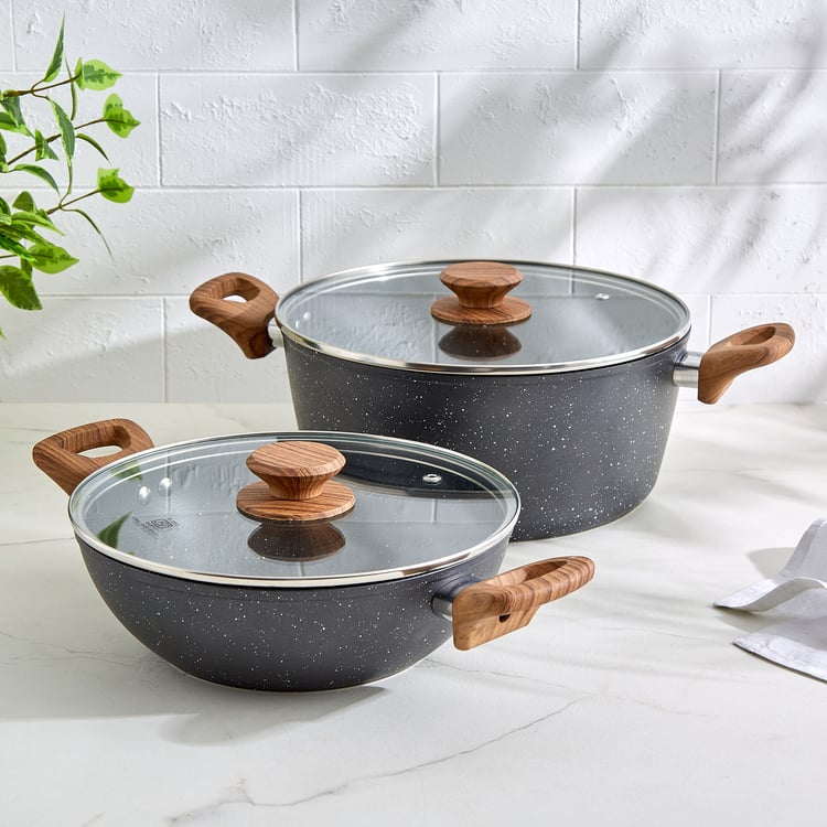 Allure Elbury Lian Aluminium Non-Stick Casserole with Lid - 5.4L