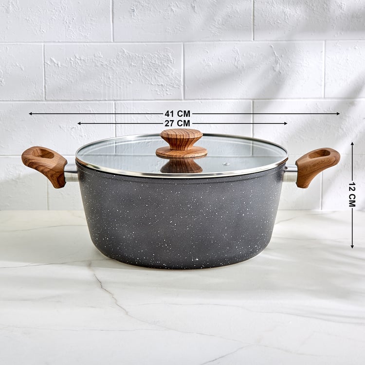 Allure Elbury Lian Aluminium Non-Stick Casserole with Lid - 5.4L