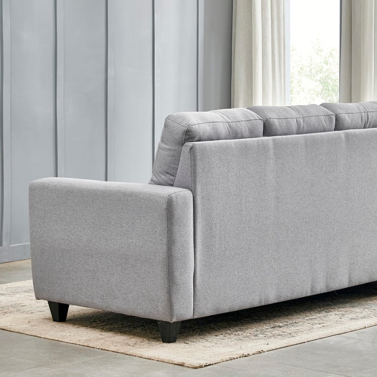 Helios Kayin Fabric 3-Seater Left Corner Sofa with Chaise - Grey