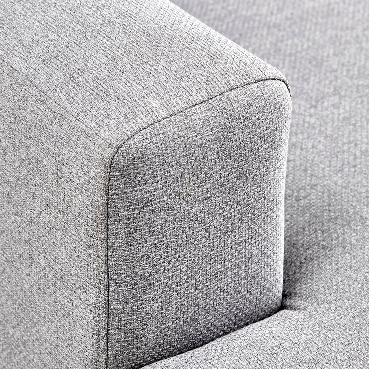 Helios Kayin Fabric 3-Seater Left Corner Sofa with Chaise - Grey