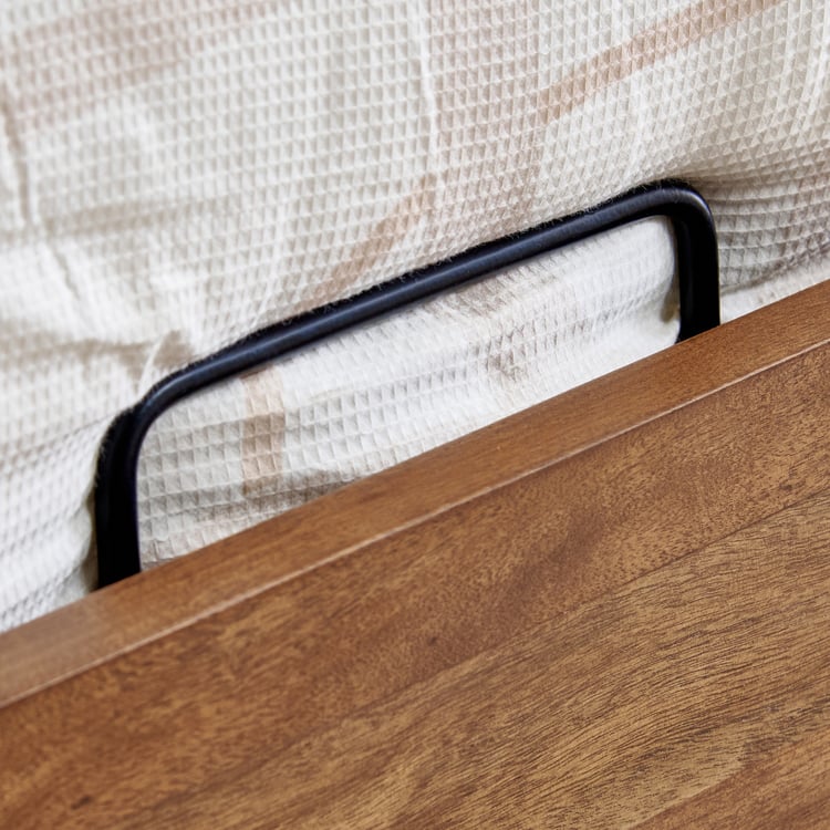 Nuqta Naaz Acacia Wood King Bed with Hydraulic Storage - Brown