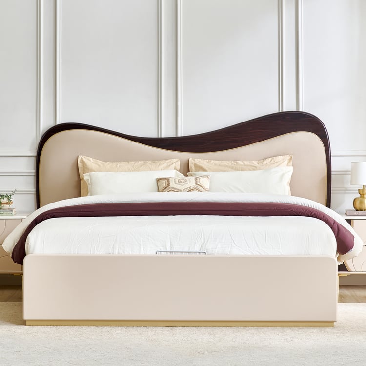 Monalisa Queen Bed with Hydraulic Storage - Brown