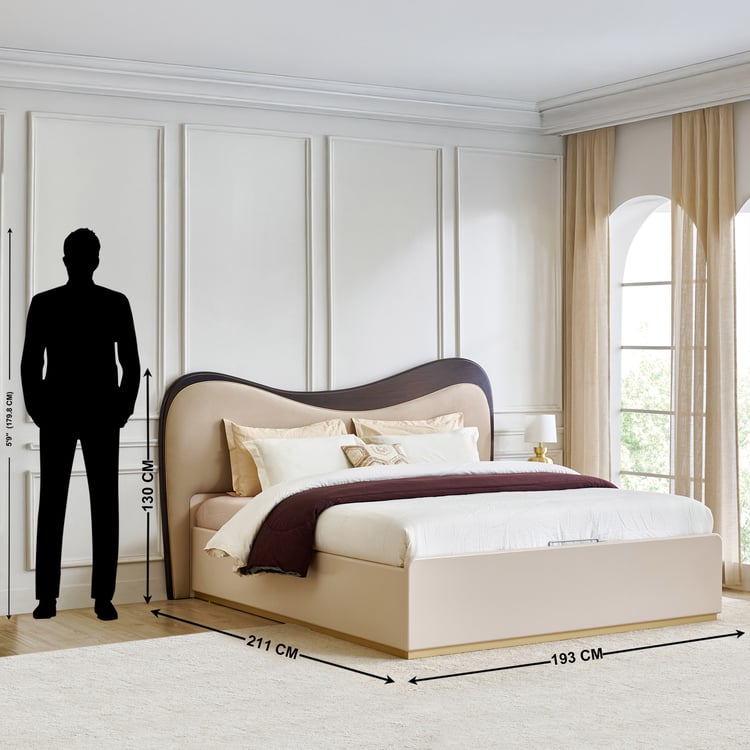 Monalisa Queen Bed with Hydraulic Storage - Brown