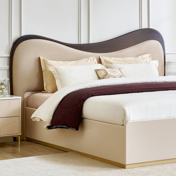 Monalisa Queen Bed with Hydraulic Storage - Brown