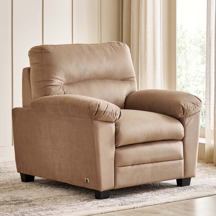 Mojo NXT Velvet 1-Seater Sofa - Beige