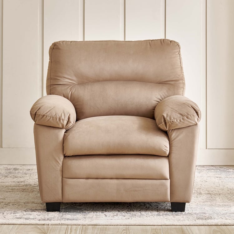 Mojo NXT Velvet 1-Seater Sofa - Beige