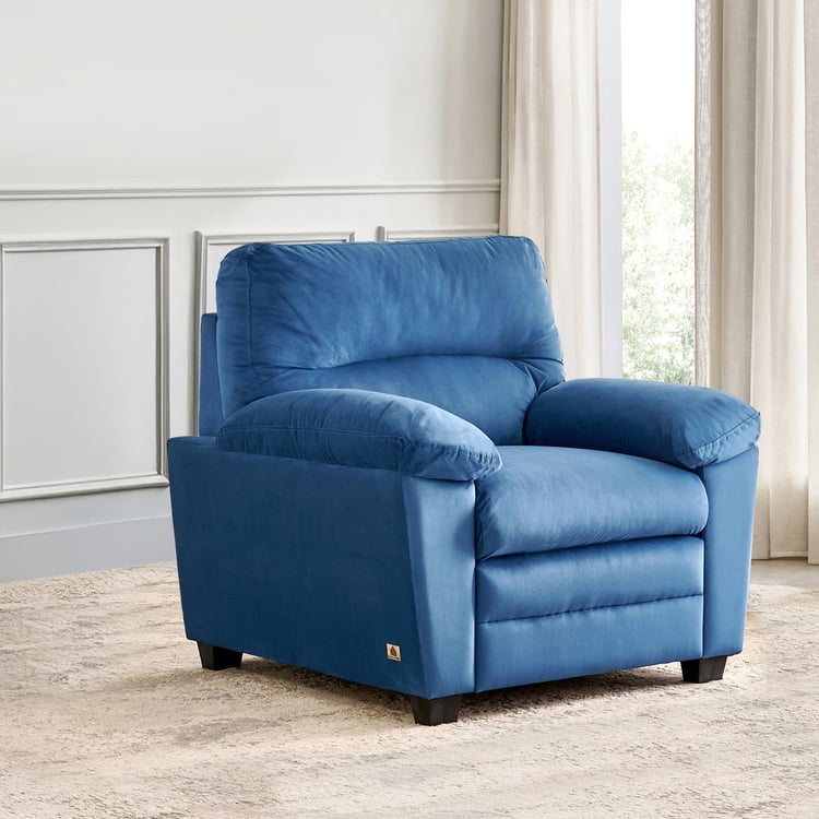 Mojo NXT Velvet 1-Seater Sofa - Blue