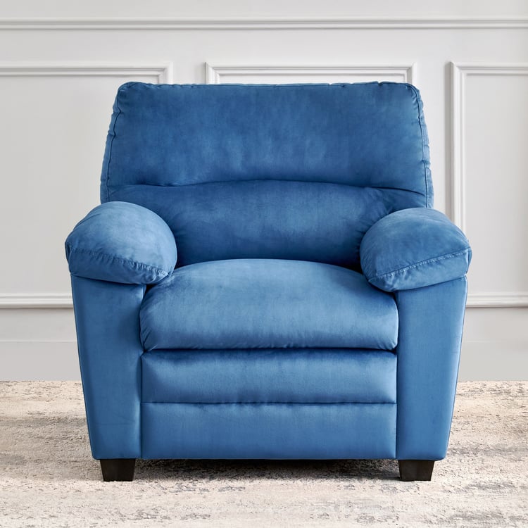 Mojo NXT Velvet 1-Seater Sofa - Blue