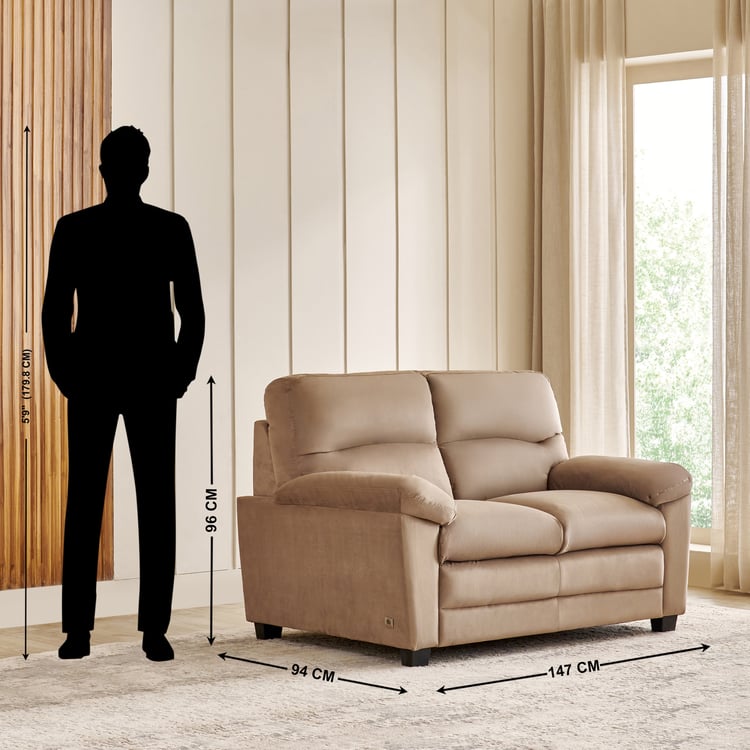 Mojo NXT Velvet 2-Seater Sofa - Brown