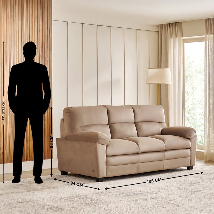 Mojo NXT Velvet 3-Seater Sofa - Brown