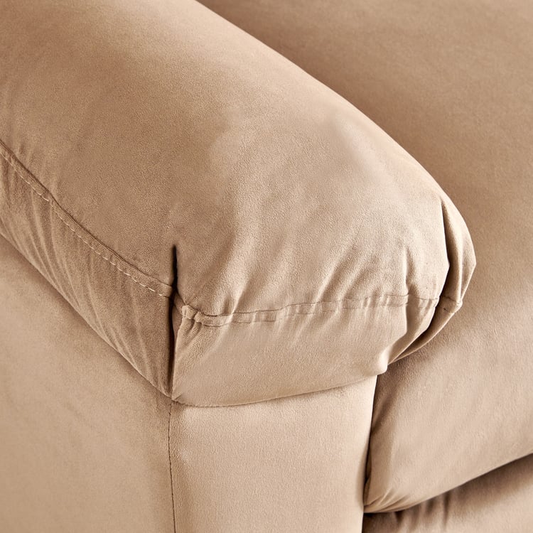 Mojo NXT Velvet 3-Seater Sofa - Brown