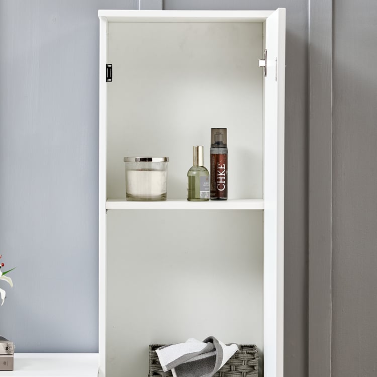 Astra 20 Pairs Shoe Cabinet with Mirror - White