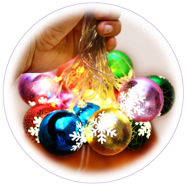 HOMESAKE Ball LED String Light - 14 Bulbs