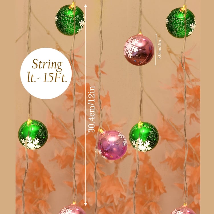 HOMESAKE Ball LED String Light - 14 Bulbs