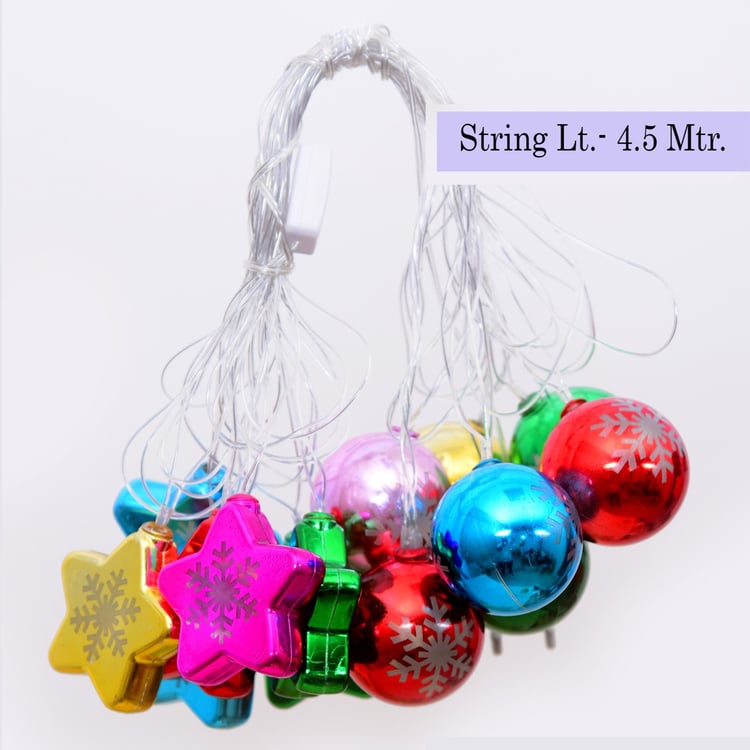 HOMESAKE Ball and Star String Lights - 14 Bulbs