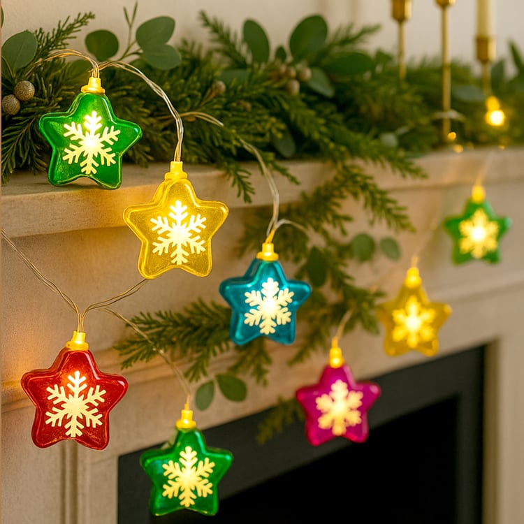 HOMESAKE Star LED String Light - 14 Bulbs