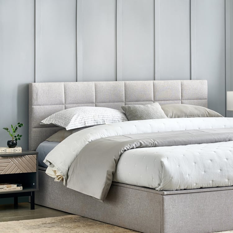 Connect Square Queen Bed with Hydraulic Storage - Grey