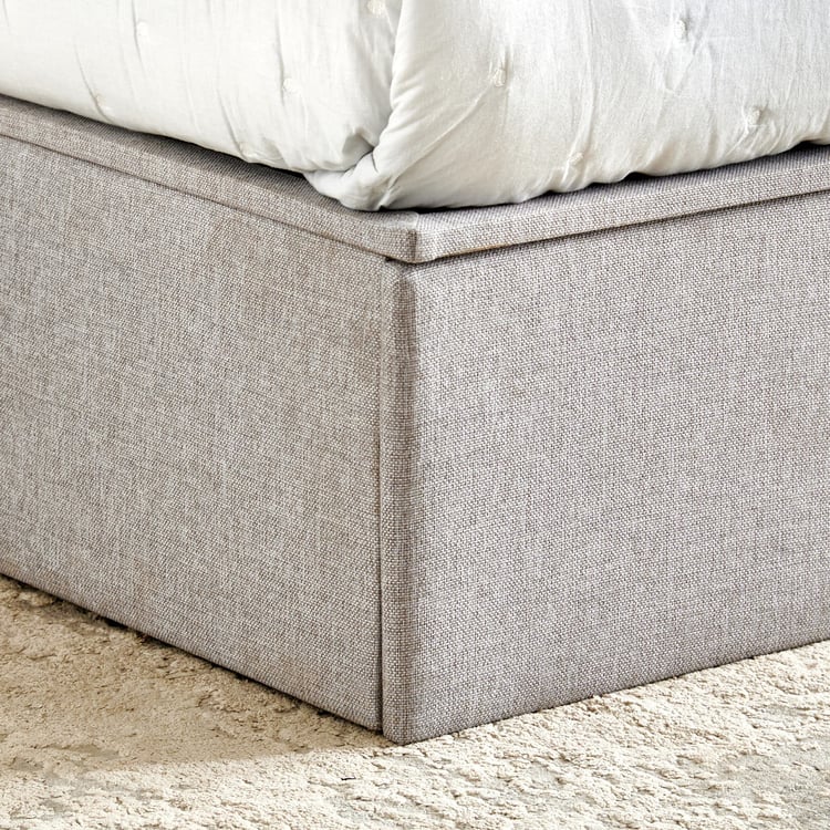 Connect Square Queen Bed with Hydraulic Storage - Grey