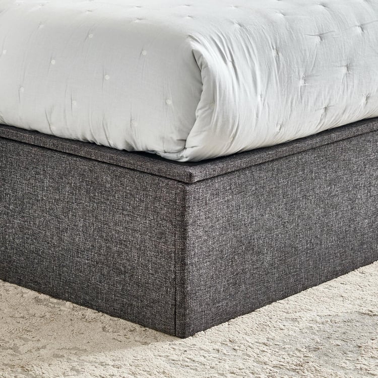Connect Diamond Queen Bed with Hydraulic Storage - Grey