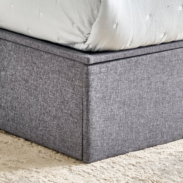 Connect Planks Queen Bed with Hydraulic Storage - Grey