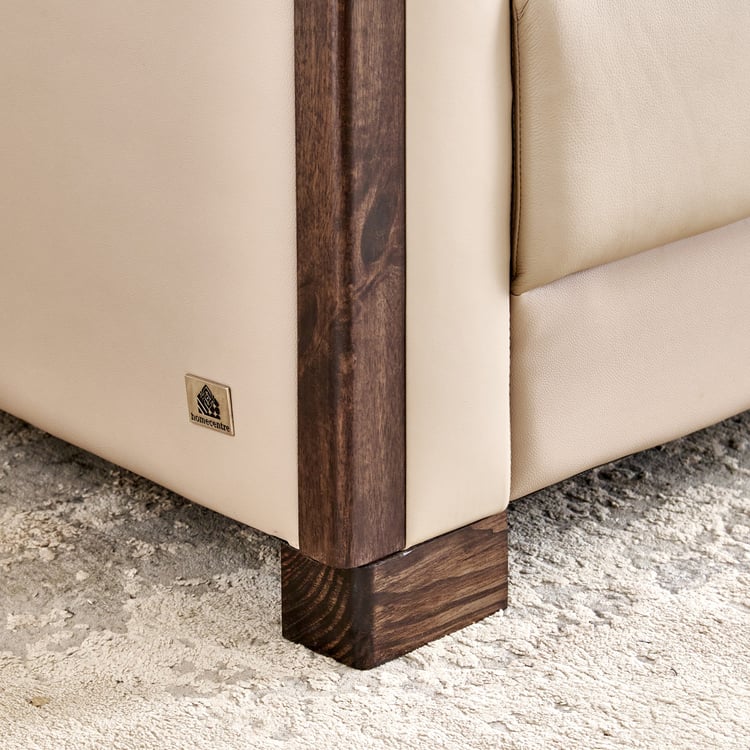 Colmar Half Leather 2-Seater Sofa - Brown