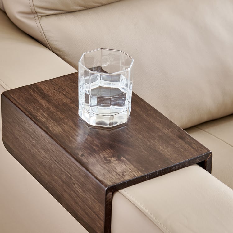 Colmar Half Leather 2-Seater Sofa - Brown