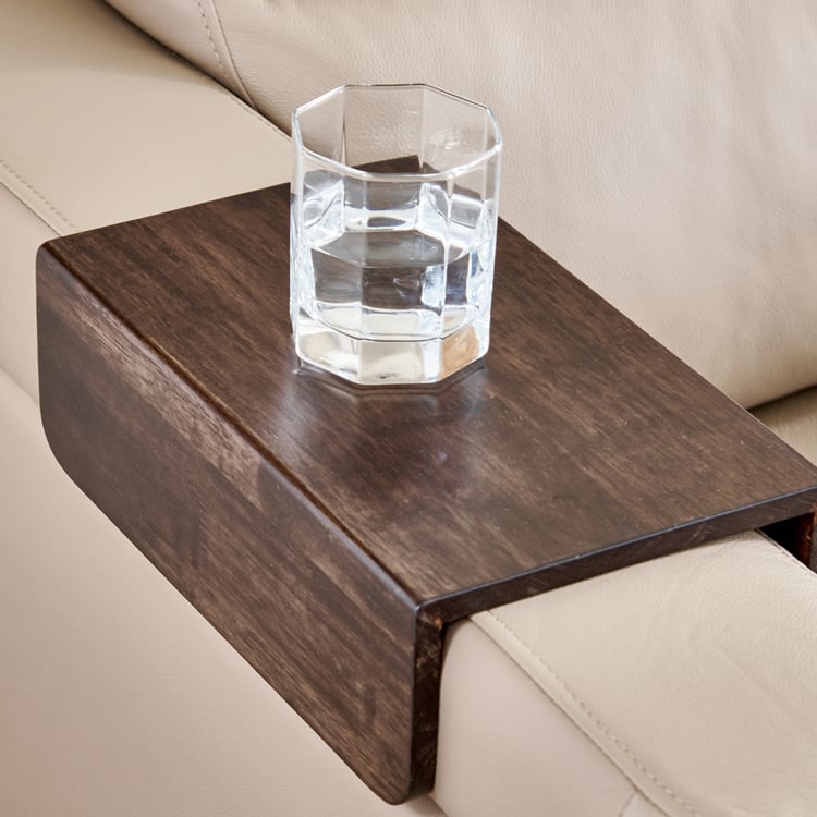 Colmar Half Leather 3-Seater Sofa - Taupe