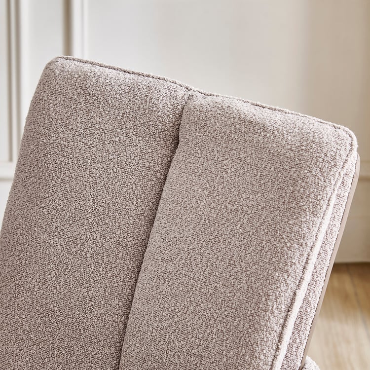Pavis Set of 2 Fabric Swivel Dining Chairs - Beige