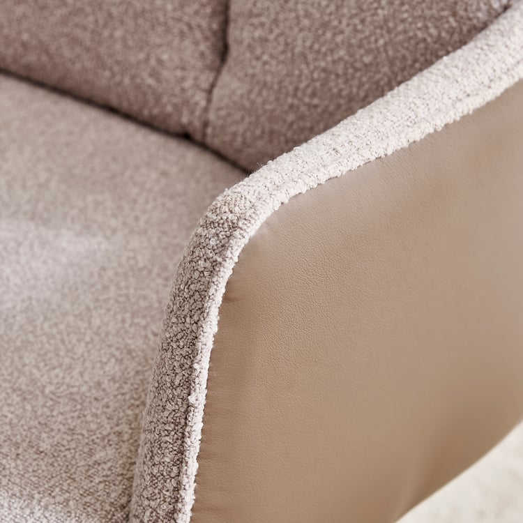 Pavis Set of 2 Fabric Swivel Dining Chairs - Beige