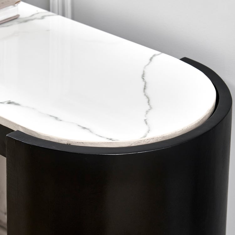 Norway Ceramic Top Console Table - White