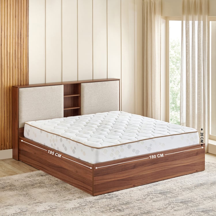 Dreamland Grand 8 Inch Orthopaedic King Mattress with HR Foam, 180x195cm - White