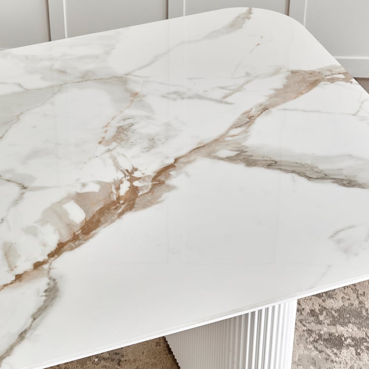 Sophia NXT Ceramic Top 6-Seater Dining Table - White