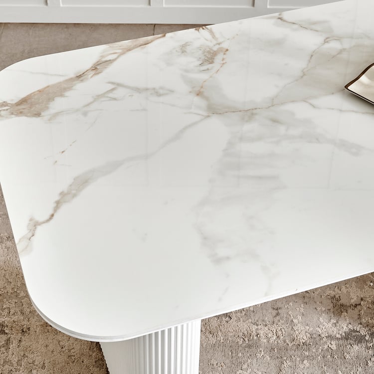 Sophia Ceramic Top 4-Seater Dining Table - White