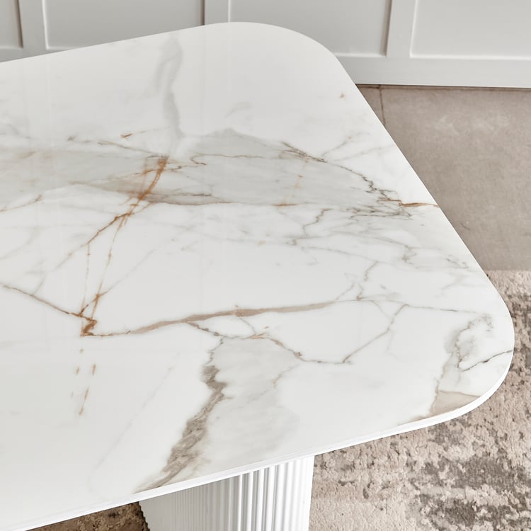 Sophia Ceramic Top 4-Seater Dining Table - White