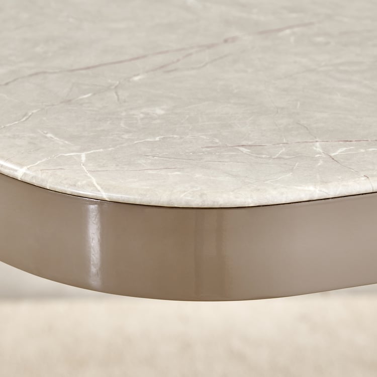 Marcello Glass Top 6-Seater Dining Set with Chairs - Grey