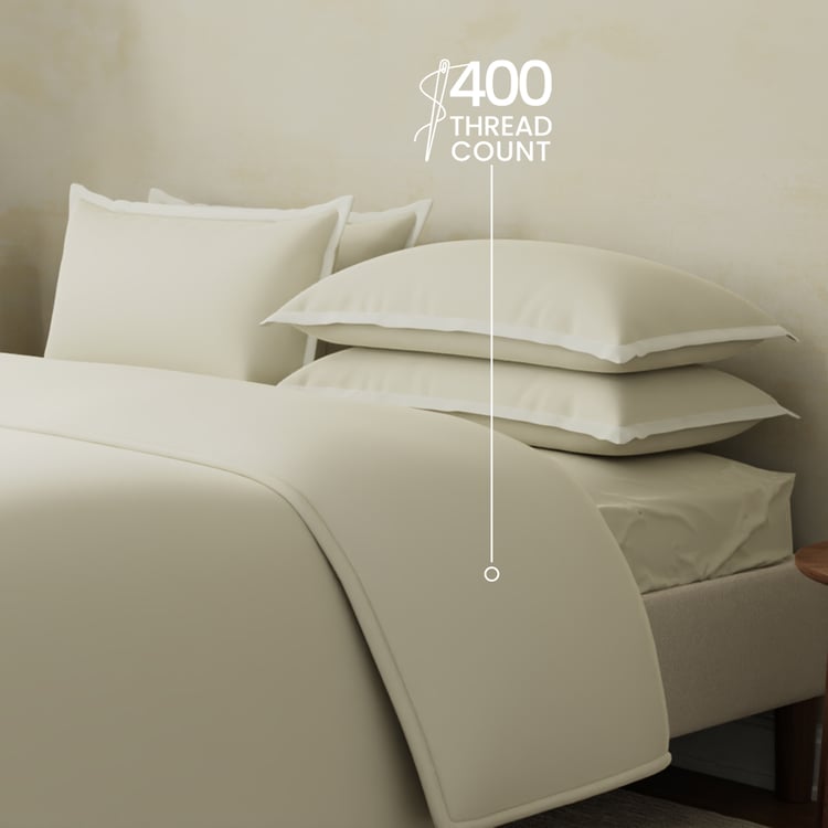 BOUTIQUE LIVING Charm Cotton 400TC 6Pcs Double Bed-In-A-Bag Set