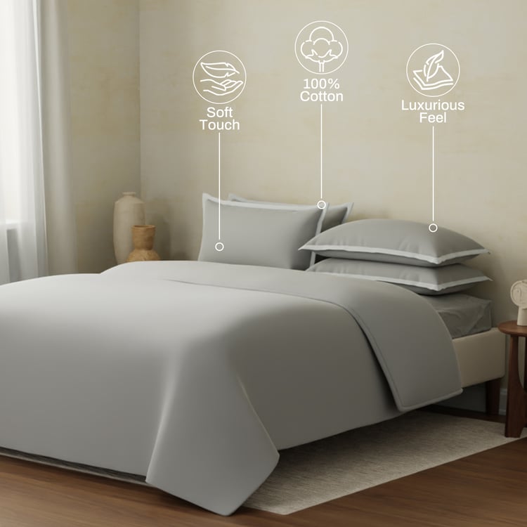 BOUTIQUE LIVING Charm Cotton 400TC 6Pcs Double Bed-In-A-Bag Set