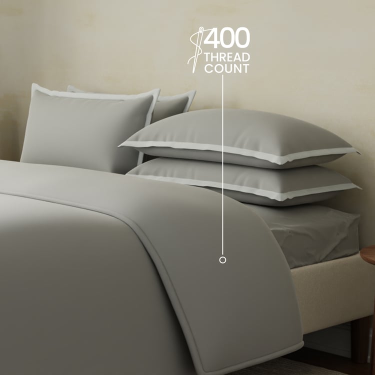 BOUTIQUE LIVING Charm Cotton 400TC 6Pcs Double Bed-In-A-Bag Set