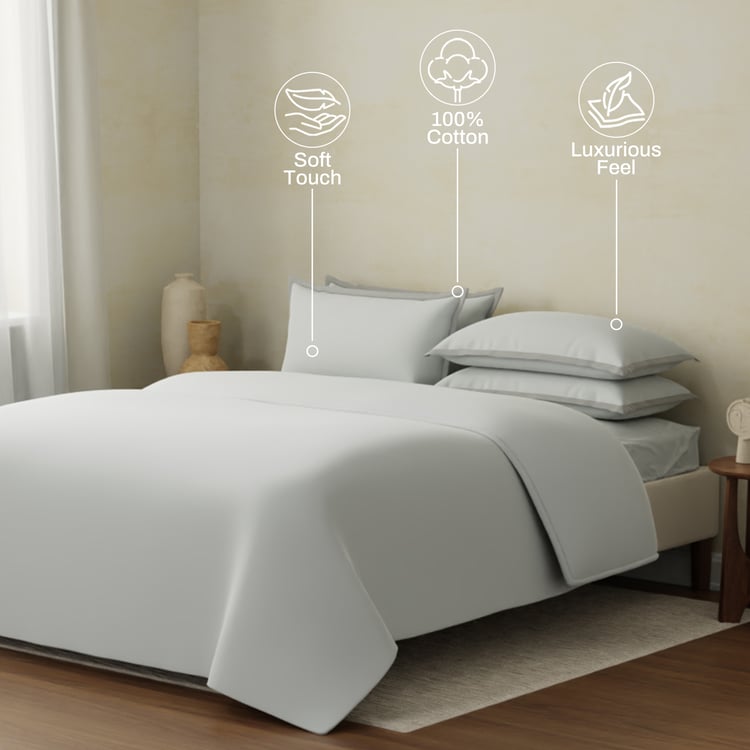 BOUTIQUE LIVING Charm Cotton 400TC 6Pcs Double Bed-In-A-Bag Set