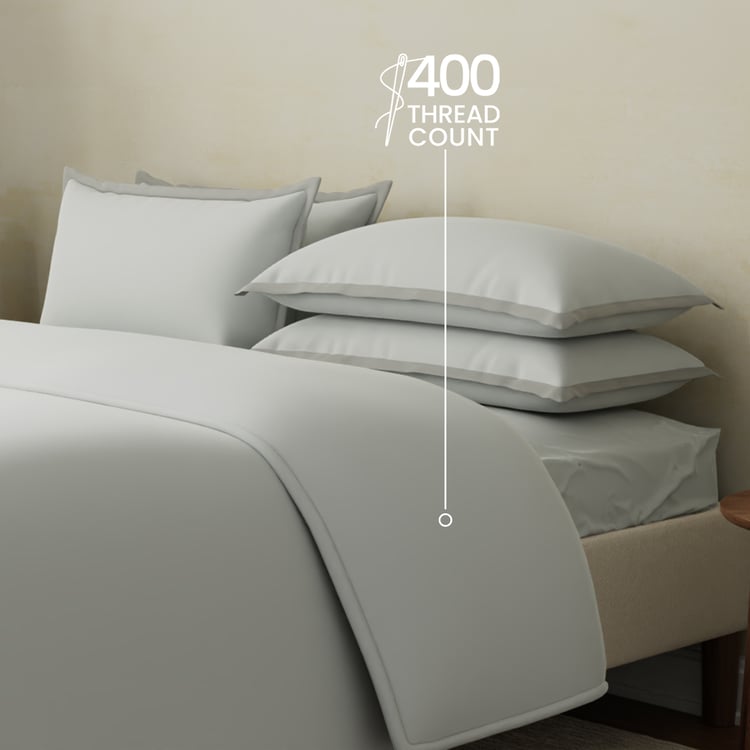 BOUTIQUE LIVING Charm Cotton 400TC 6Pcs Double Bed-In-A-Bag Set