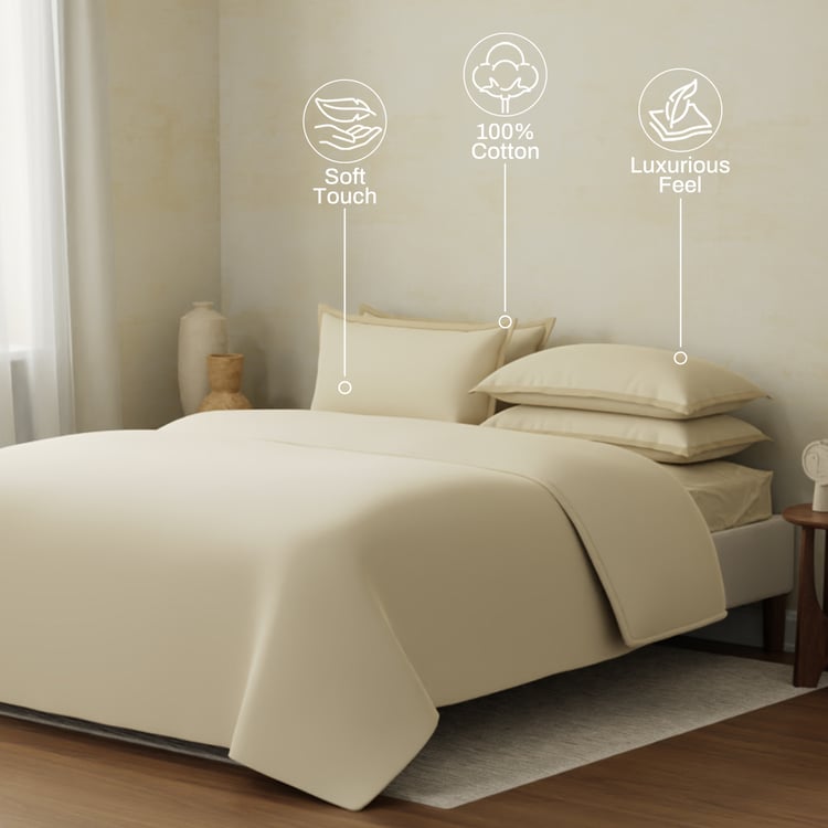 BOUTIQUE LIVING Charm Cotton 400TC 6Pcs Double Bed-In-A-Bag Set