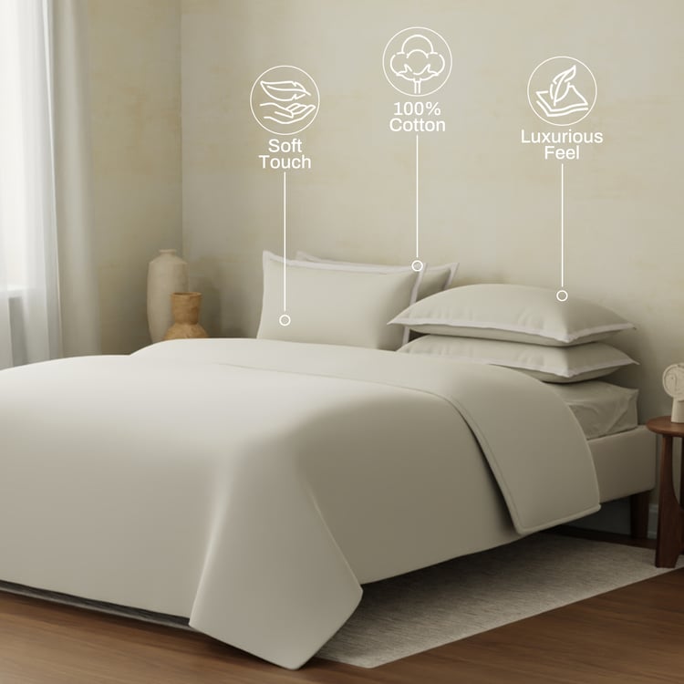 BOUTIQUE LIVING Charm Cotton 400TC 6Pcs Double Bed-In-A-Bag Set